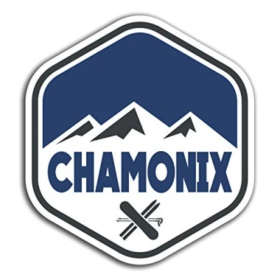 Image of 2 x 10cm Chamonix France Vinyl Stickers Travel Sticker Laptop Luggage #23923 (10cm Tall)