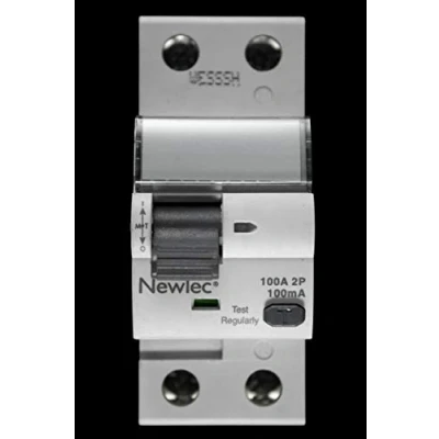 Image of Newlec 100 AMP 100mA DOUBLE POLE RCD NLRCD100100A