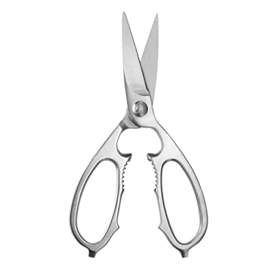 Image of MITSUMOTO SAKARI 8 inch Stainless Steel Kitchen Scissors, Japanese Multipurpose Shears Heavy Duty, Professional Poultry for Meat, Chicken, Fish