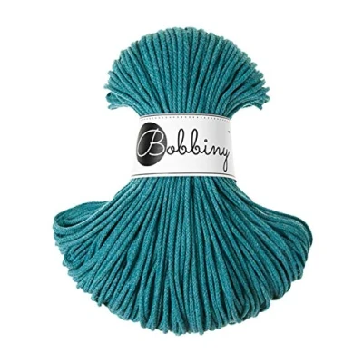 Image of Bobbiny Junior 3mm Braided Macrame Cord (Teal) 100m