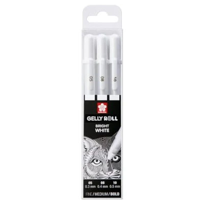Image of SAKURA Gelly Basic White 05 08 10 Set 3