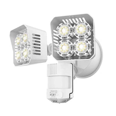 Image of SANSI 36W LED Security Lights Outdoor Motion Sensor Mains Powered, Outside with Floodlight PIR 3600LM 5000K IP65 Waterproof, Adjustable Twin for Exterior Lighting