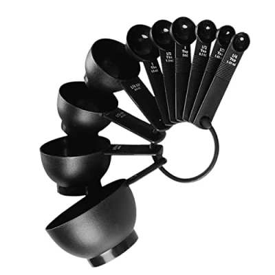 Image of Peosevi Measuring Spoons Set,Measuring Cups and Set of Stackable Cup for Cooking &amp; Baking, 10