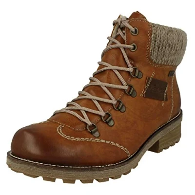 Image of Womens Eagle Leather D Ring Waterproof Ankle Boots Z0444 24 8 UK / 42 EU