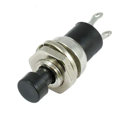 Image of Black Mini Off(On) Push to Make Momentary Button Switch SPST