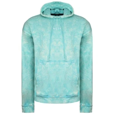 Image of NICCE Cala Womens Aqua Blue Oversized Hoodie Cotton Size Medium
