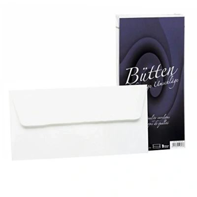 Image of Rössler 20261930 DL Deckle Edged Lined Envelope White