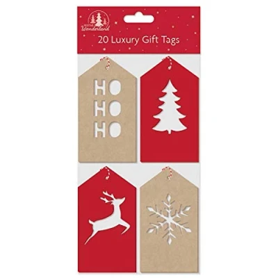 Image of Festive Wonderland (7100) Luxury Kraft Style Gift Tags Pack of 20
