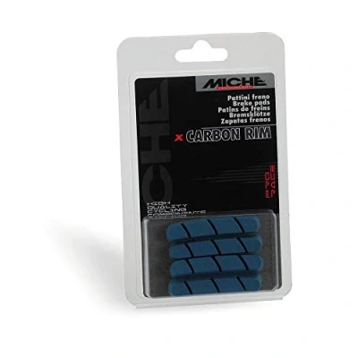 Image of MICHE Carbon Rim Pads Dry Condition Brake Pad Inserts, Blue, Shimano