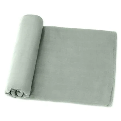 Image of Comfy Cubs Muslin Baby Blanket for Newborn, Swaddle Blanket, Neutral Receiving Boys and Girls (Fern)