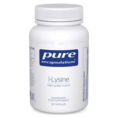 Image of Pure Encapsulations L Lysine 500mg Hypoallergenic Essential Amino Acid Supplement 90 Vegetarian Capsules