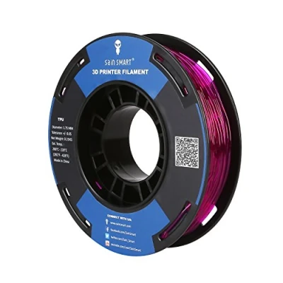 Image of SainSmart Small Spool 1.75 mm TPU Flexible 3D Filament 250 g, Dimensional Accuracy +/ 0.05 mm, Shore 95A, Lila