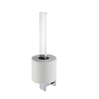 Image of Haceka &quot;Edge Reserve Toilet Roll Holder, Silver