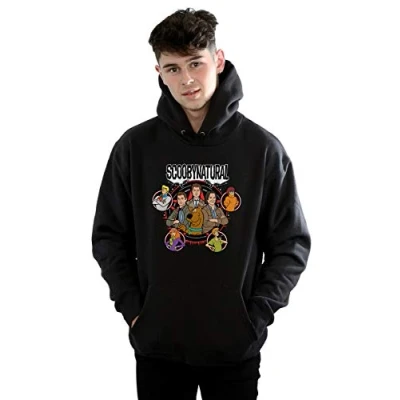 Image of Scoobynatural Men&#039;s Characters Star Hoodie Black Large
