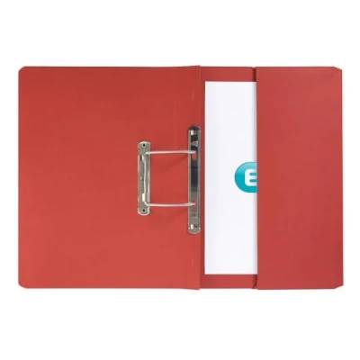 Image of ELBA Strongline Spring Pocket Files, 36mm Capacity Foolscap Burgundy Pack of 25