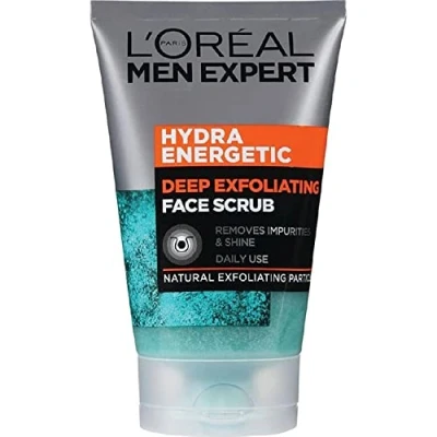 Image of L&#039;Oreal Paris Men Expert Face Scrub, Hydra Energetic Deep Exfoliating Wash for 100 ml