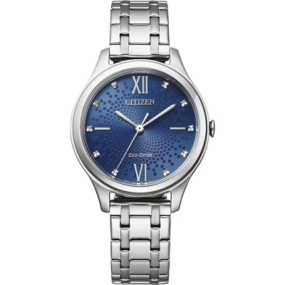 Image of CITIZEN Women&#039;s Analogue Eco Drive Watch with Stainless Steel Strap EM0500 73L