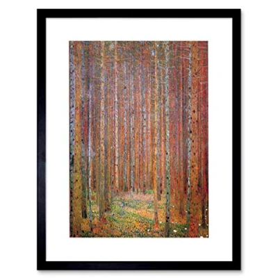 Image of Wee Blue Coo Klimt Tannenwald I Fir Forest Artwork Framed Wall Art Print 12X16 Inch
