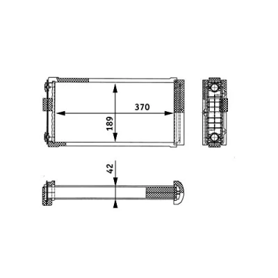 Image of 0038353001, A0038353001 Heat Exchanger MAHLE ORIGINAL AH 134 000P