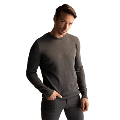 Image of DeFacto Men&#039;s Y0798AZ Jumper Sweater, Anthra, XL