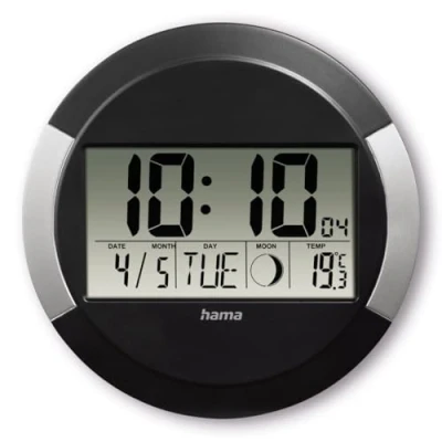 Image of Hama Wall Clock, Black, Normal