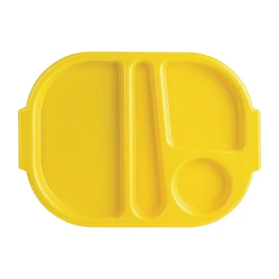 Image of Olympia Kristallon Food Compartment Tray Yellow (Pack 10)