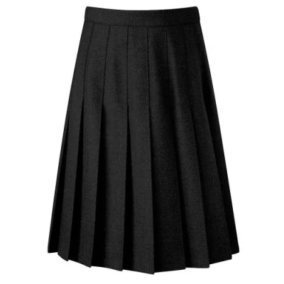 Image of Banner Davenport Knife Pleat School Skirt Black Waist 36&quot;, Length 22&quot;