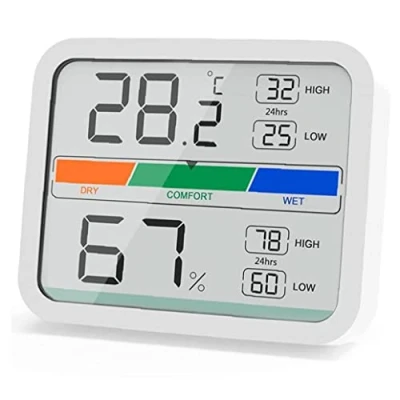 Image of Digital Thermometer hygrometer Indoor Thermo with Magnet for Room Climate Control