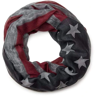 Image of styleBREAKER vintage design USA flag pattern tube scarf, stars and stripes, unisex 01016083, Colour:Grey