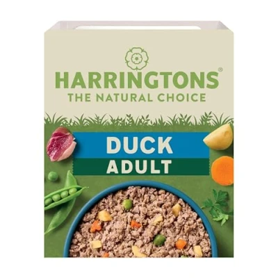 Image of Harringtons Complete Wet Tray Grain Free Hypoallergenic Adult Dog Food Duck &amp; Potato 8x400g Made with All Natural Ingredients