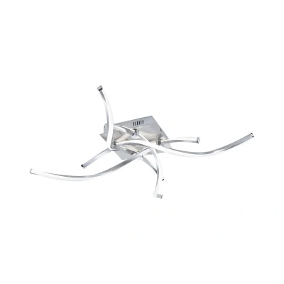 Image of Paul Neuhaus Polina LED ceiling lamp, 4 bulb, silver, dimmable