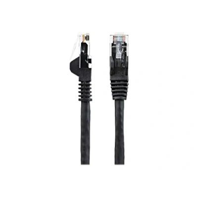 Image of StarTech.com 2m CAT6 Ethernet Cable LSZH (Low Smoke Zero Halogen) 10 Gigabit 650MHz 100W PoE RJ45 UTP Network Patch Cord Snagless with Strain Relief Black, CAT 6, ETL Verified (N6LPATCH2MBK)