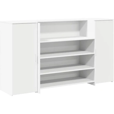 Image of vidaXL Reception Desk White 180x50x103.5 cm Engineered Wood
