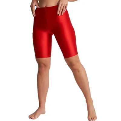 Image of undercover lingerie Ladies Shiny Lycra Cycling Shorts Red S/M