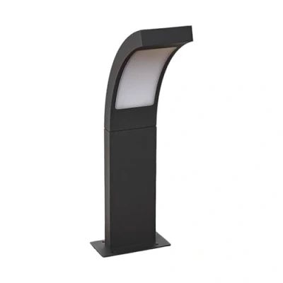 Image of Lucande Bollard Light, Outdoor Driveway Patio Mains LED Lights, Aluminium Anthracite Grey, Modern Design Light Post, Spotlight for flowerbeds, Paths, Entrance and Garden gate 40 cm IP54