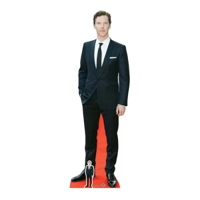 Image of Star Cutouts Ltd Benedict Cumberbatch Smart White Pocket Square, Cardboard, Multi Colour, 3 x 62 184 cm