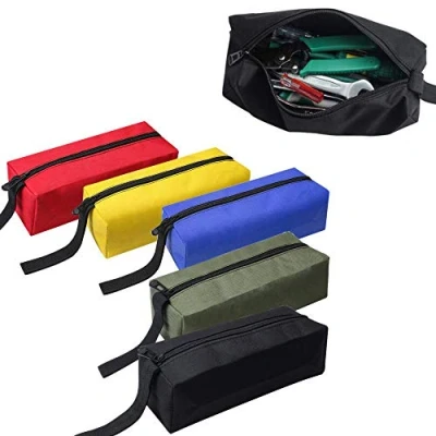 Image of 2/3/5 Pcs Zippered Canvas Pouches for Small Tools Components Screws Nails Organizer Zipper Bags Men Women Multipurpose Storage Boxes