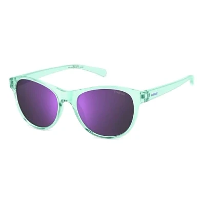 Image of Polaroid Junior PLD 8066/S WK2/MF Sunglasses Polycarbonate Light blue Violet Squared Polarized Mirror