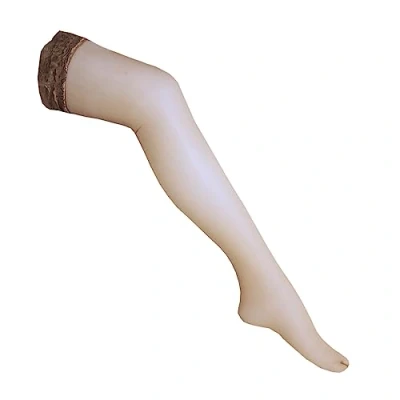 Image of Couture Ultra Gloss Lace Top Hold Ups Nude Large