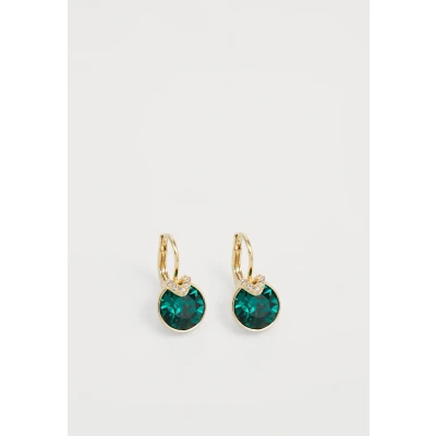 Image of Swarovski Gold Bella Emerald Drop Earrings