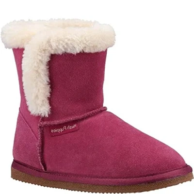 Image of Hush Puppies Girls Ashlynn Slipper, Rose, 2 UK