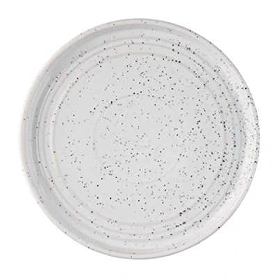 Image of Olympia Cavolo Flat Round Plates White Speckle 180mm (Pack of 6)