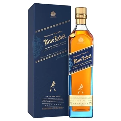Image of Johnnie Walker Blue Label Blended Scotch Whisky 40% vol 70cl Great in a Gift Set and for Drinks Connoisseurs Exquisite Scottish with Box