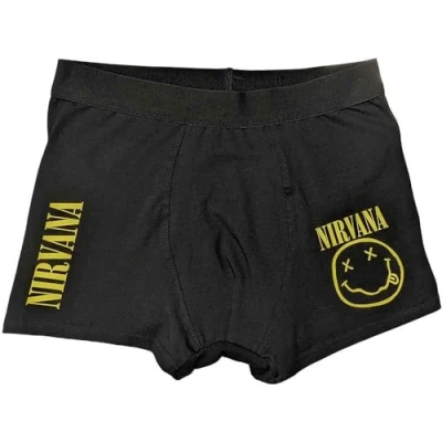 Image of SOCKSHOP Music Collection 1 Pack Nirvana Boxer Shorts Black XX Large