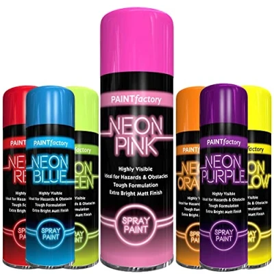 Image of Classic Signature 1 x Neon Pink Spray Paint 200ML Aerosol Fluorescent Bright Graffiti (Banksey) Matt Finish