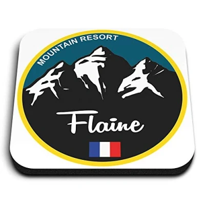 Image of 1 x Square MDF Fridge Magnet Flaine Ski Snowboard Resort France 5337