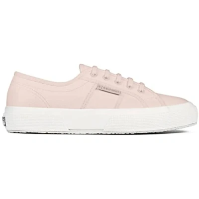 Image of Superga 2750 Tumbled Leather Shoe Pink Blush Euro 39