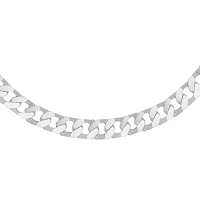 Image of Tuscany Silver Men&#039;s Sterling 5mm Flat Square Link Curb Bracelet 20cm/8&quot;