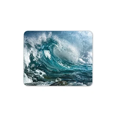 Image of Destination Vinyl ltd Wave Barrel Mouse Mat Pad Surf Surfer Surfing Sea PC Computer #8311