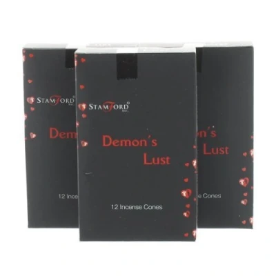 Image of 3 Packs of Stamford Black Range Incense Cones Demons Lust